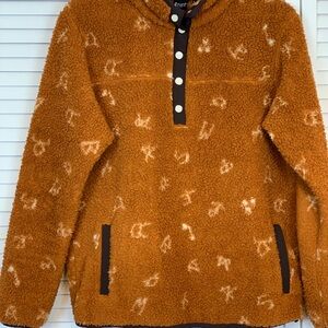 Cruel denim women Sherpa fleece fuzzy jacket size L